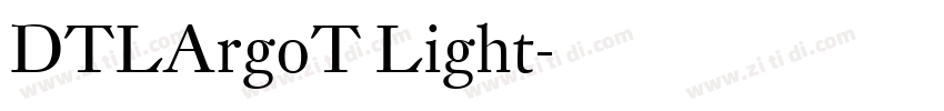 DTLArgoT Light字体转换